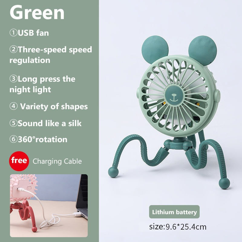 Nüvia™ – Mini ventilateur rechargeable et lumineux